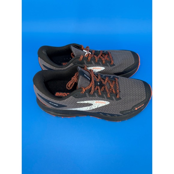 Brooks Divide 4 GORE-TEX Trail Running Shoes Men Size 8 Black Orange - Picture 5 of 11